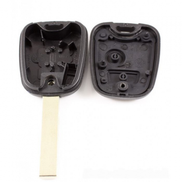Boîtier de clé Citroën à 2 boutons - lame de clé droite avec côté cranté Image