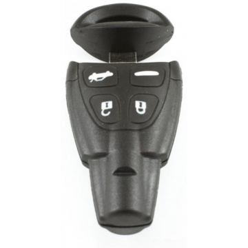Saab 4-button Smart Key Housing - lame de clé droite avec rainure Image