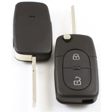 Volkswagen clé pliante à 2 boutons - lame de clé droite avec côté cranté (anciens modèles) Image