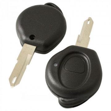 Peugeot 1- Boîtier de clé à bouton - point de lame de clé avec ouverture Image