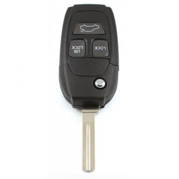 Clé pliante Volvo à 3 boutons - lame de clé droite avec encoche (kit de conversion) Image