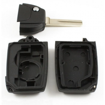 Clé pliante Volvo à 3 boutons - lame de clé droite avec encoche (kit de conversion) Image