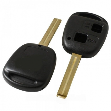 Lexus boîtier de clé à 2 boutons - lame de clé droite avec encoche au centre (37mm) Image