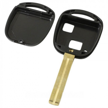 Lexus boîtier de clé à 2 boutons - lame de clé droite avec encoche au centre (37mm) Image