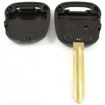 Boîtier de clé Toyota à 2 boutons avec lumière de coupure - pointe de la lame de clé (+/- 45mm) Image
