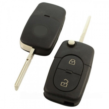 Siège Clé pliante à 2 boutons - lame de clé droite avec encoche latérale Image