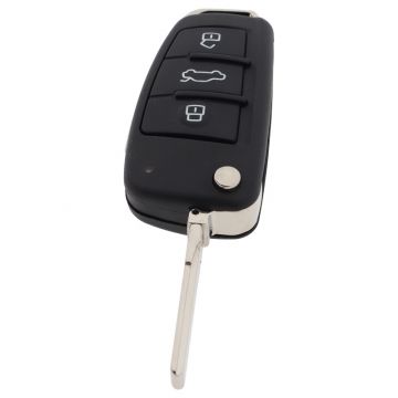 Audi 3-button folding key with electronics - ID48- 8X0837220D - not-keyless
