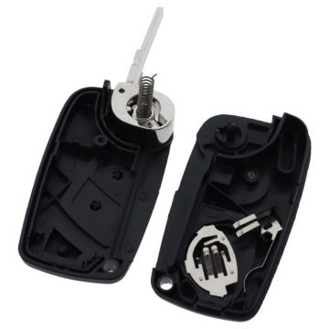 Clé pliante Iveco à 3 boutons noire - pointe de la lame de la clé Image