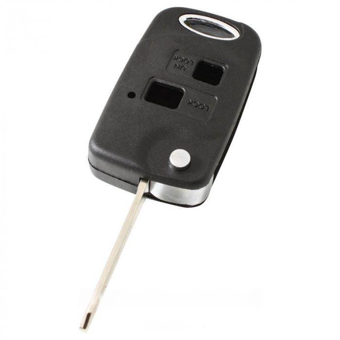 Toyota 2-button folding key - key blade point with notch left (conversion kit) main product photo