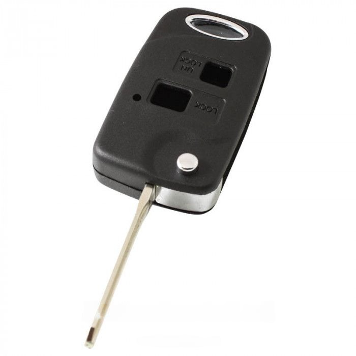 Toyota 2-button folding key - key blade point with notch right (conversion kit) main product photo