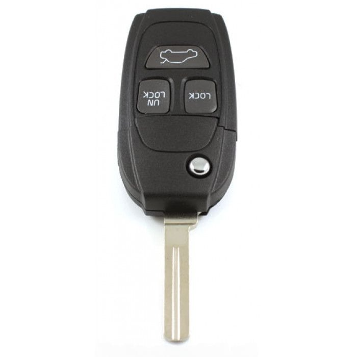 Clé pliante Volvo à 3 boutons - lame de clé droite avec encoche (kit de conversion) main product photo