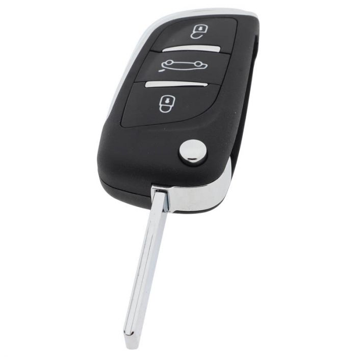 Clé pliante Citroën 3 boutons - lame de clé droite avec côté cranté (kit de conversion) main product photo