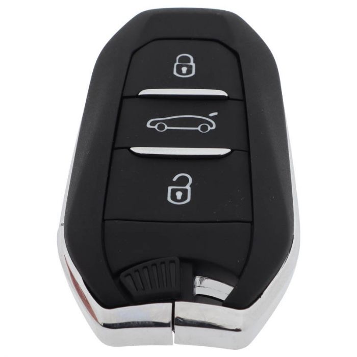 Peugeot 3-button Smart Key Housing with battery holder - boot push button main product photo