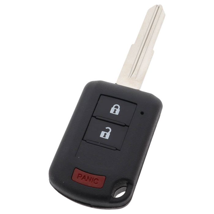 Mitsubishi 2-button key housing with panic button - key blade tip main product photo
