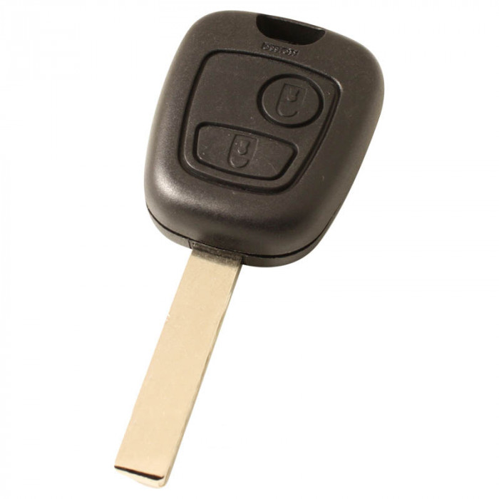 Boîtier de clé Citroën 2 boutons - lame de clé droite avec électronique 433MHZ - transpondeur PCF7961 main product photo