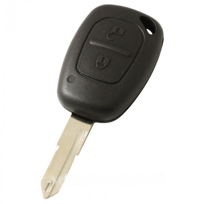 1Boîtier de clé Renault à 2 boutons - point de lame de clé avec ouverture avec électronique 433MHZ - 7946 transpondeur (modèle ) main product photo