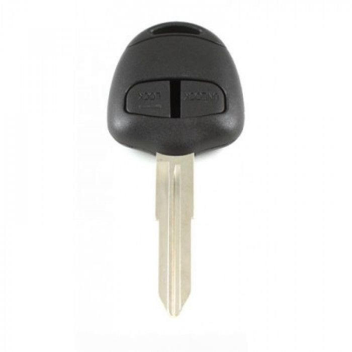 Mitsubishi 2-button key housing - key blade point with notch right with electronics 433MHZ - ID46 transponder main product photo
