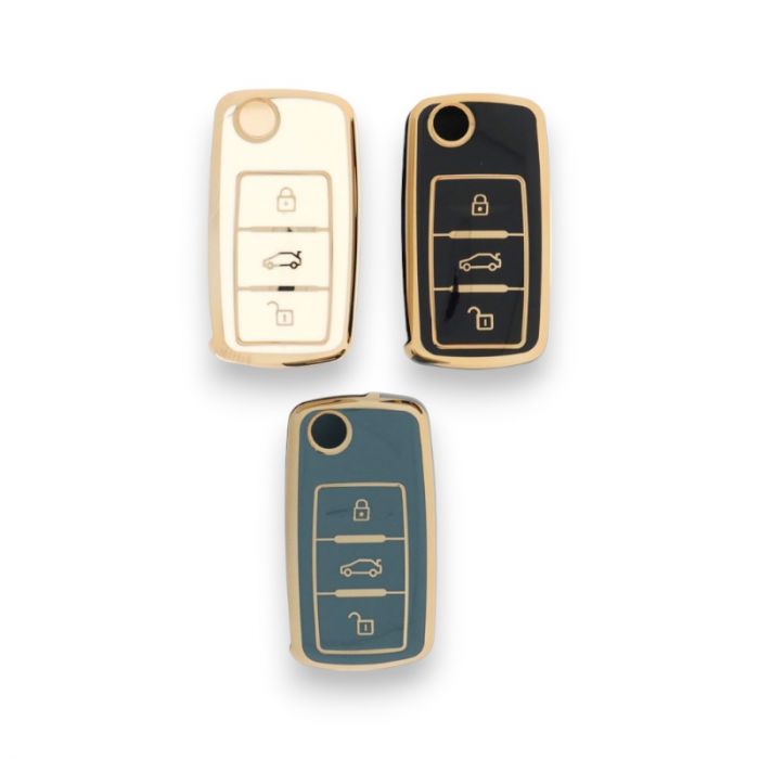 Skoda 3-button flip-key TPU key cover main product photo
