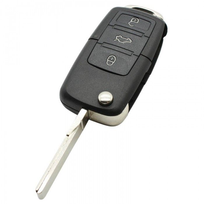 Siège Clé pliante à 3 boutons - lame de clé droite avec encoche latérale main product photo