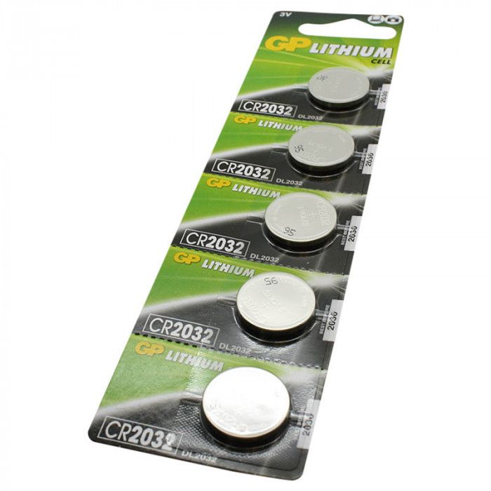 Pile bouton CR2032 - 5 pièces main product photo