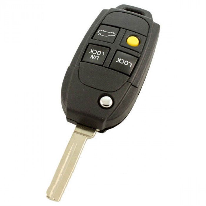Clé pliante Volvo à 4 boutons - lame de clé droite avec encoche (kit de conversion) main product photo