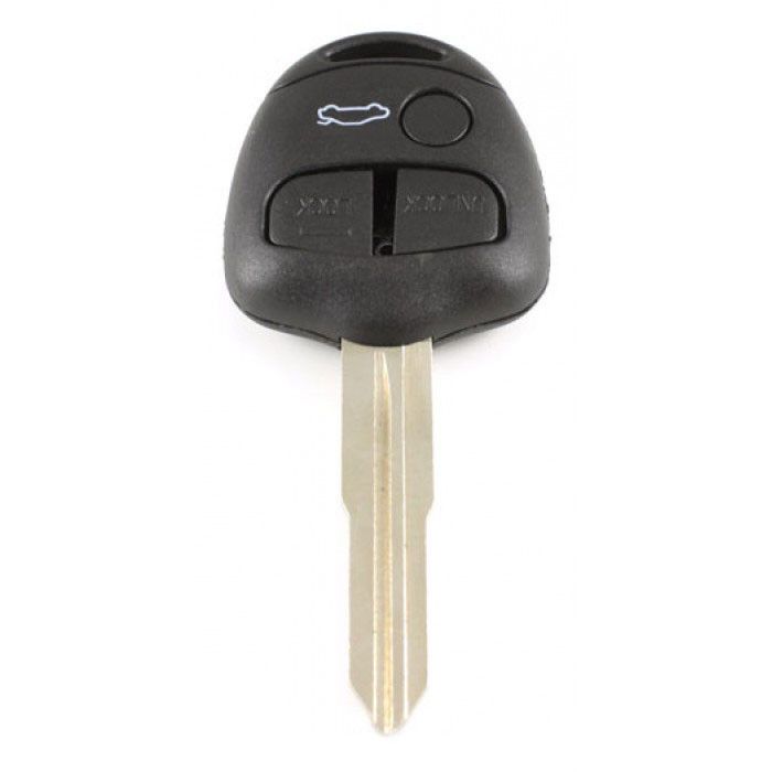 Mitsubishi 3-button key housing - key blade point with notch left main product photo