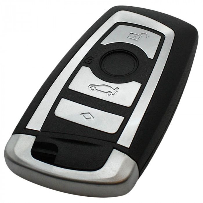 BMW Boîtier de clé intelligente à 4 boutons avec électronique 433MHZ - PCF7953 transpondeur main product photo
