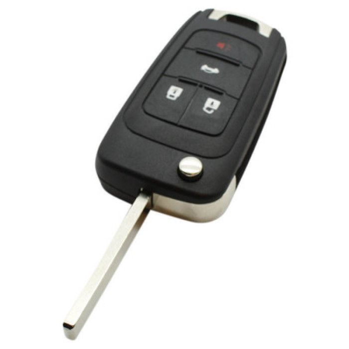 Chevrolet Clé pliante à 3 boutons avec bouton de panique avec électronique 433MHZ - PCF7952- transpondeur main product photo
