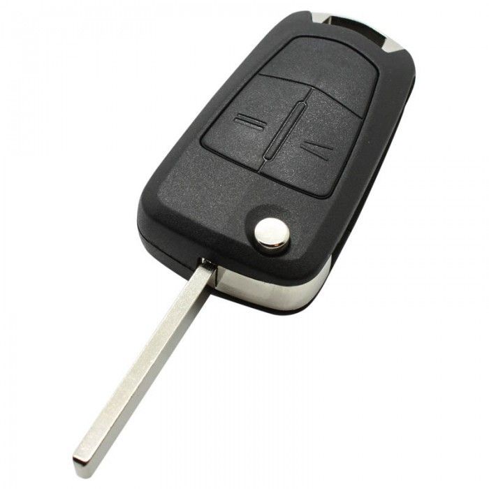 Opel clé pliante à 2 boutons - lame de clé droite avec électronique 434MHZ - 7946 transpondeur - convient à Opel Vectra année modèle 2002 à 2008 main product photo