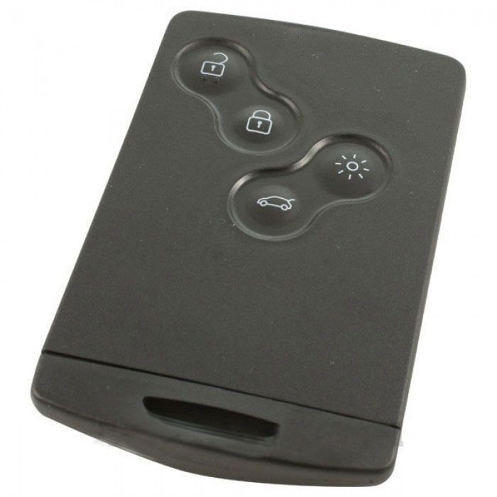 Carte à puce Renault 4 boutons avec électronique 433 MHZ - PCF7953M - HITAG AES - 4A CHIP transponder (Keyless Go) main product photo