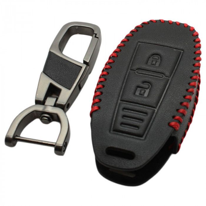 Protège-clé intelligent à 2 boutons de Nissan - noir (modèle 2) main product photo