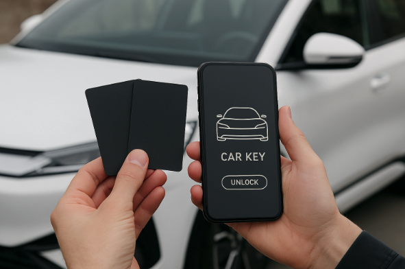 Des cartes-clés et des clés intelligentes dans les véhicules électriques asiatiques